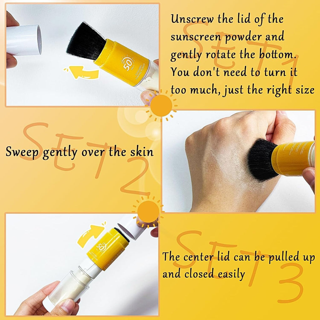 Mineral Sunscreen Powder SPF 50 for Face & Scalp Oil Control Travel Size