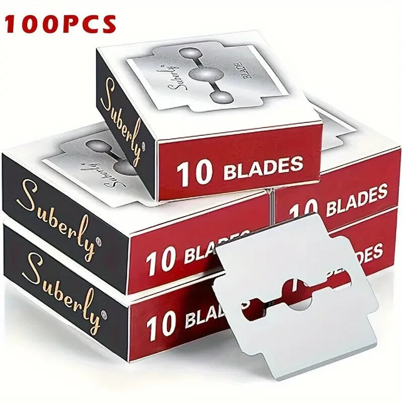 100 Pcs Platinum Coated Callus Remover Replacement Blades for Pedicure Foot Care