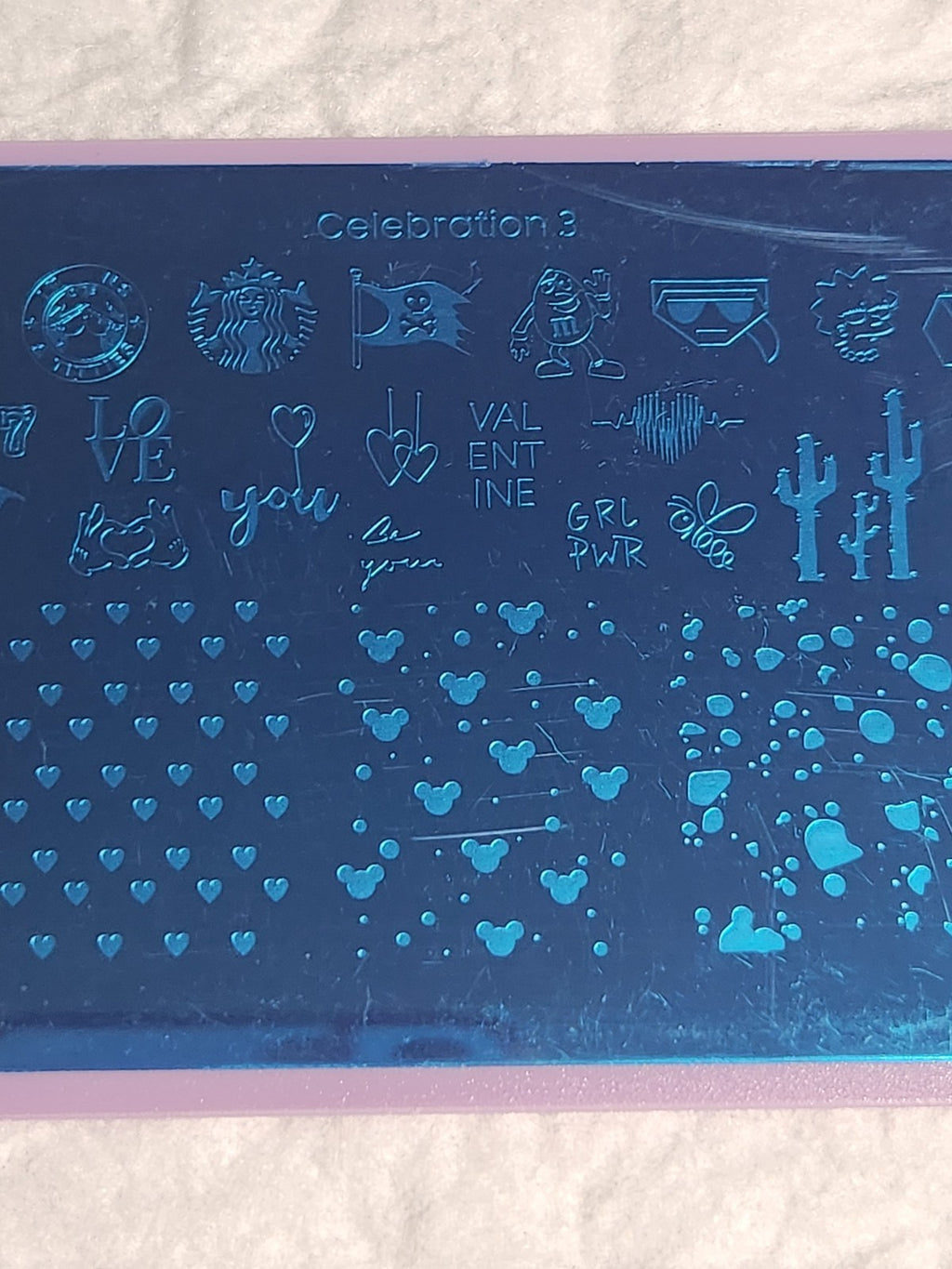 Nail Stamping Plate - Celebration 3 Nail Art Template for Manicure