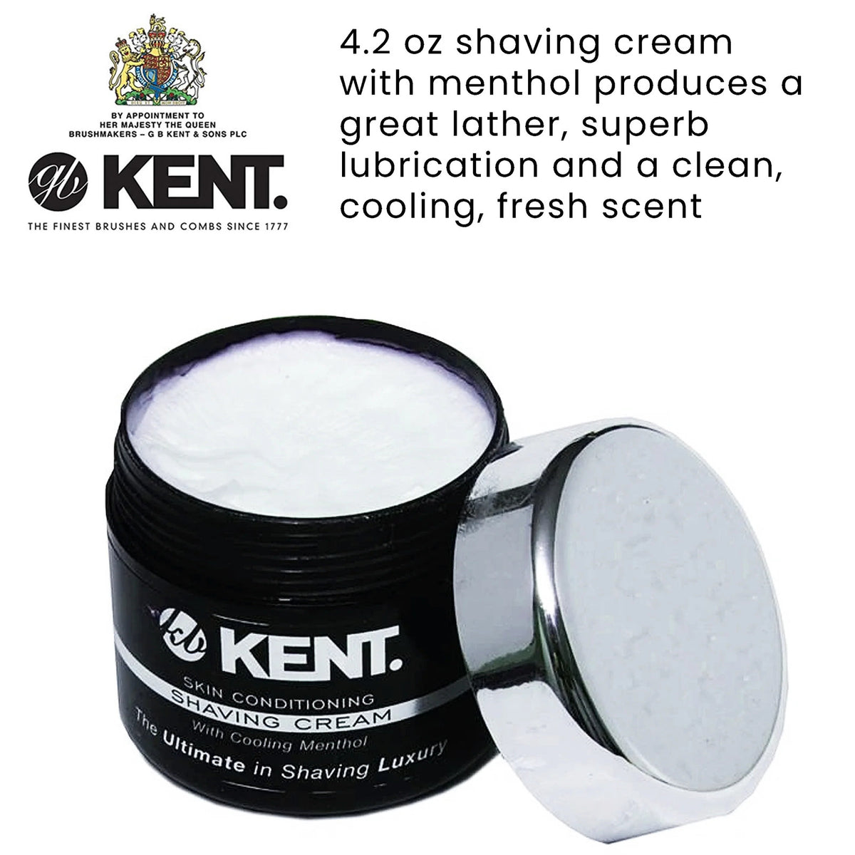 Luxury Menthol Shaving Cream - 125ml Cooling & Skin Conditioning