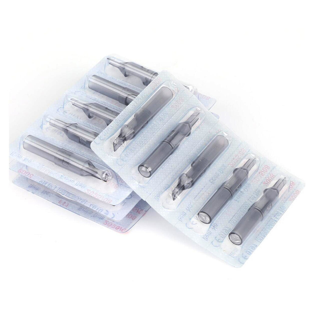 Disposable Tattoo Nozzle Tips Set 100 Pcs – Round, Flat & Diamond Tips, Sterile
