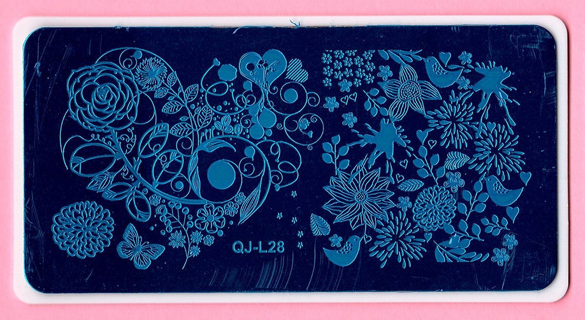 Valentine's Day Nail Art Stamping Plate Set - Multiple Designs for DIY & Professional Use