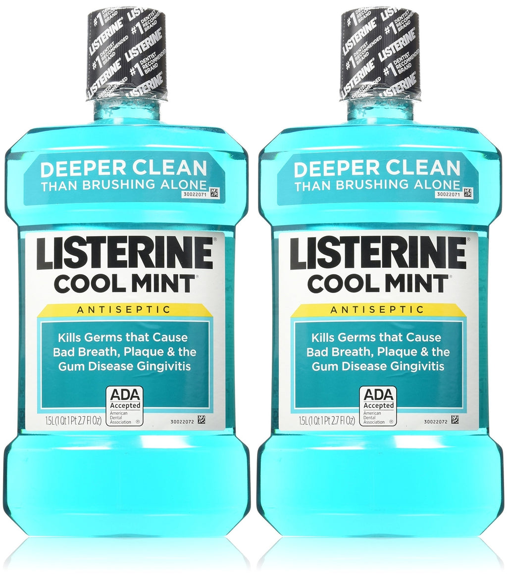 Antiseptic Cool Mint Mouthwash - 3 L Total, Pack of 2