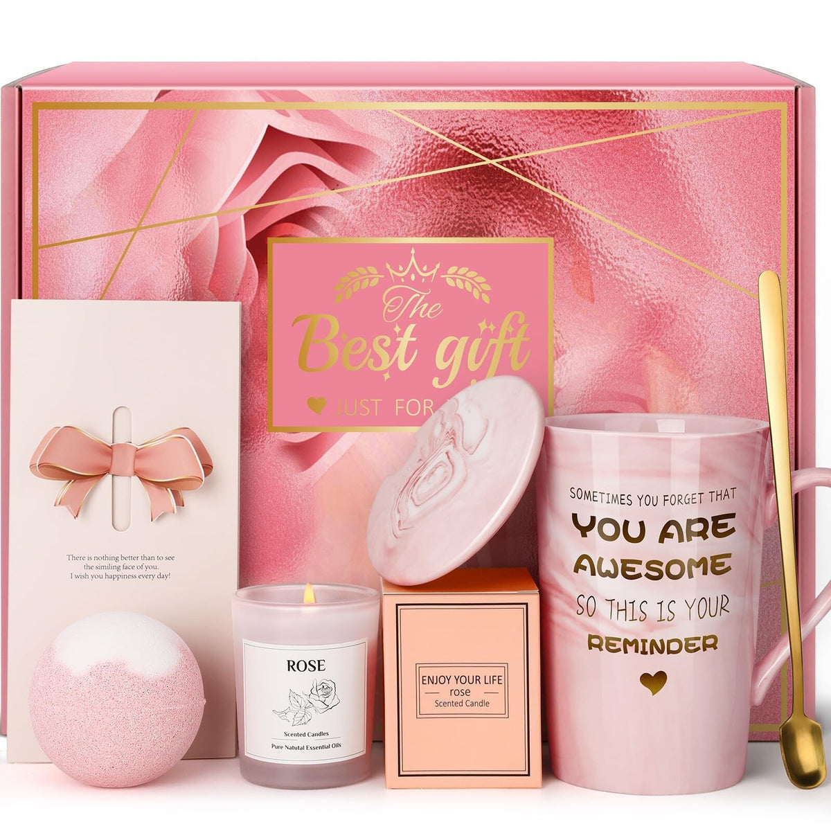 Spa Gift Basket for Women - Relaxation & Self-Care Birthday Gift Set