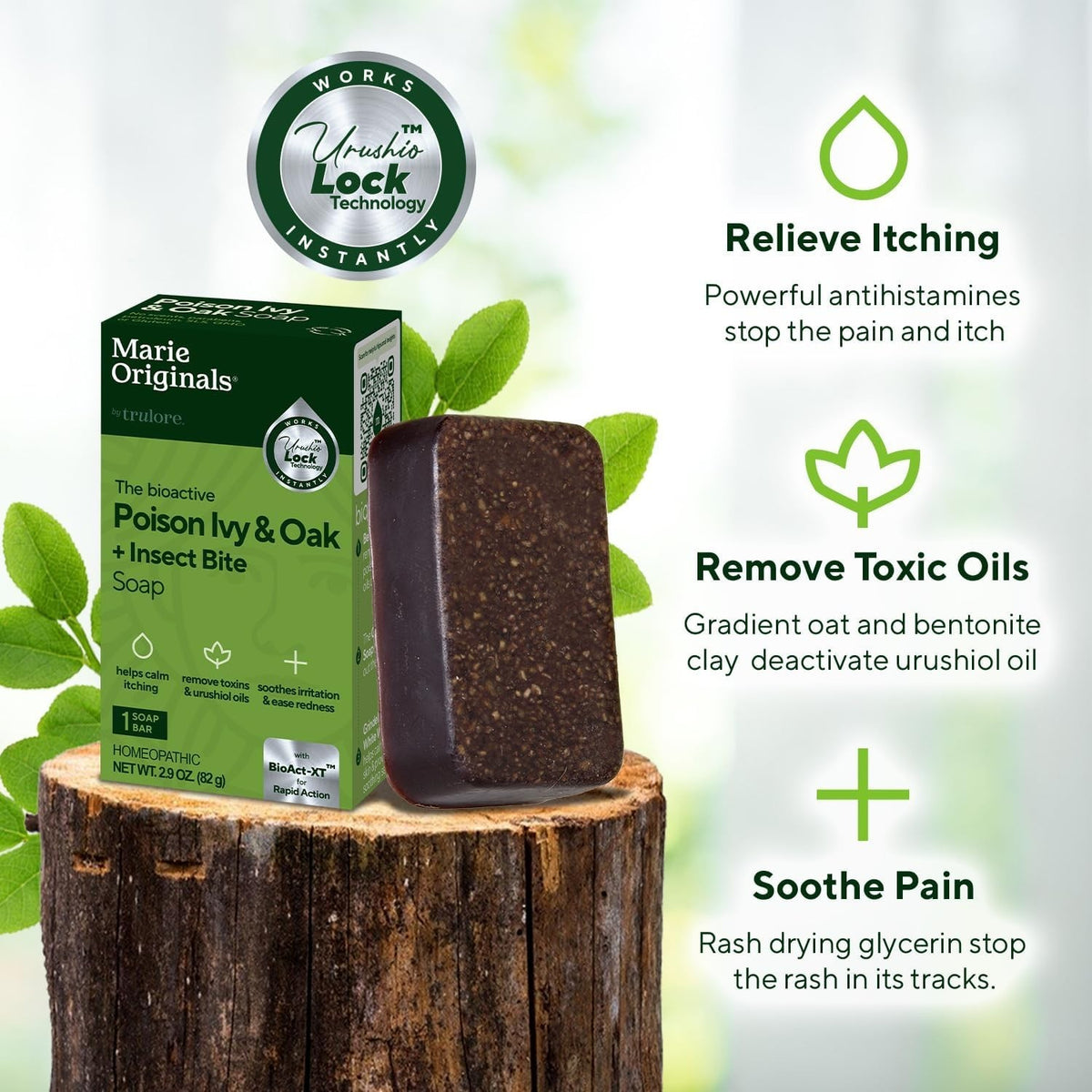 Poison Ivy & Oak Relief Soap Bar - Natural Skin Irritant Treatment (2 Pack)