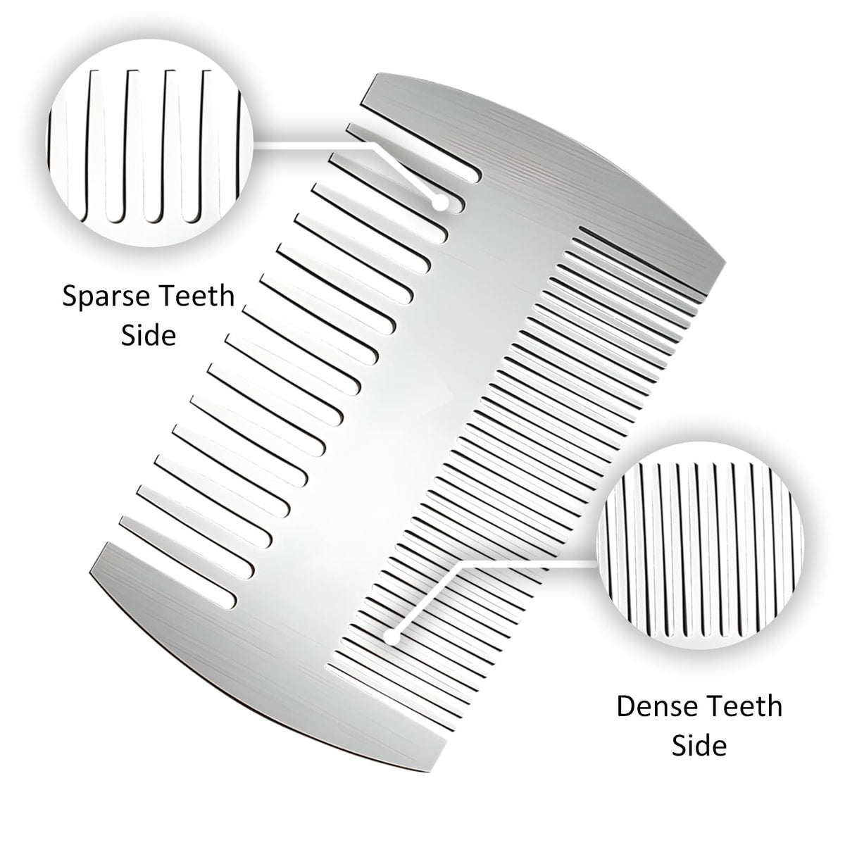 Credit Card-Sized Stainless Steel Comb - Anti-Static Travel Grooming Tool