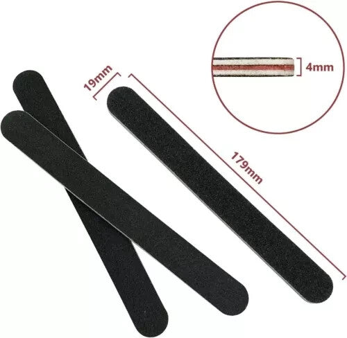 30 Pack Double Sided Nail Files 100/180 Grit for Acrylic & Natural Nails