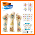 Cartoon Temporary Tattoos for Kids – 20 Sheets Waterproof Princess Stickers