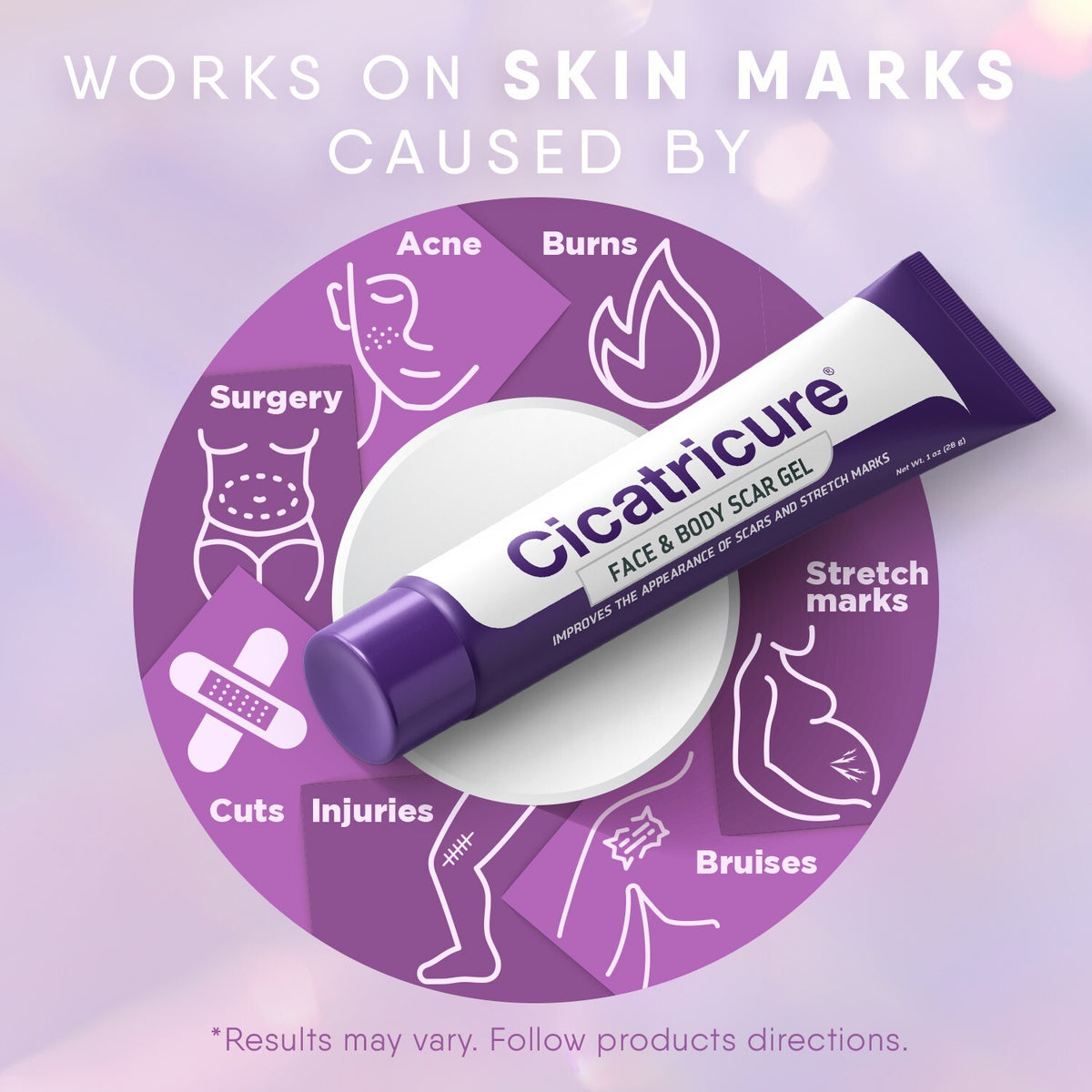Scar Reducing Gel for Face & Body - 1 oz (30g) - Hydrating Scar & Stretch Mark Treatment