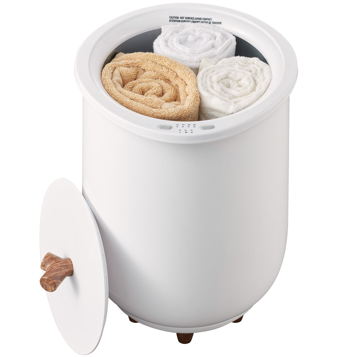 Large Towel Warmer Bucket 20L with LED Light for Bathroom - Fast Heating