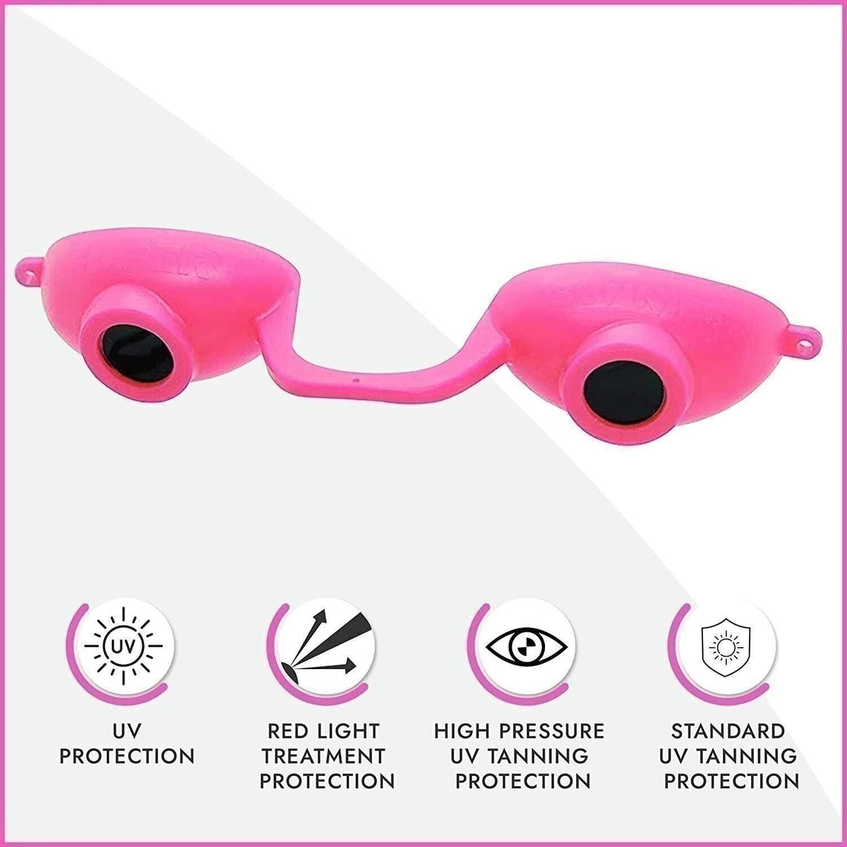 UV Protection Tanning Bed Goggles 4 Pack - Flexible Eye Shields for Indoor Tanning