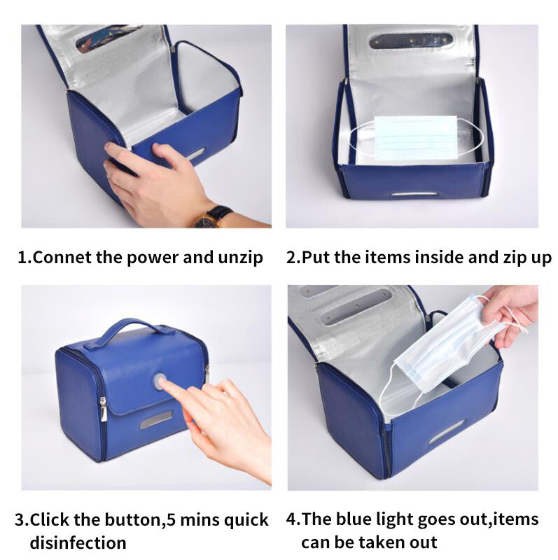 Portable UV Sterilizer Bag Foldable Disinfection Box UVC LED Light