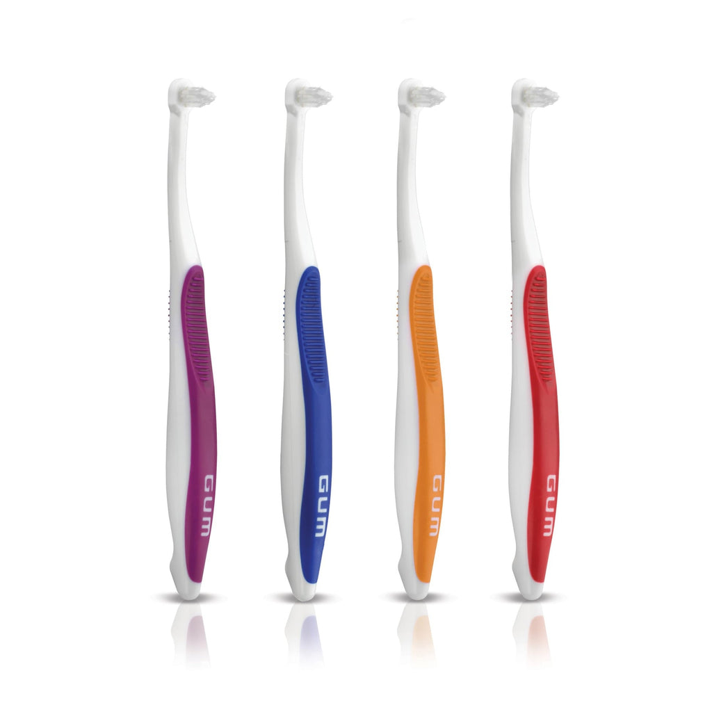 GUM End Tuft Toothbrush 6 Pack Soft Bristles for Sensitive Teeth