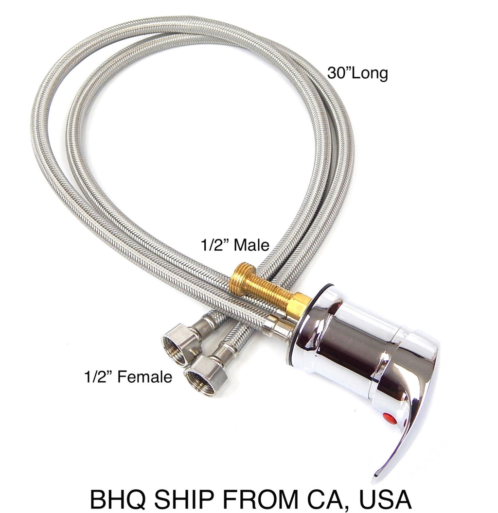 Shampoo Faucet for Salon or Shower Station - 30 Inch Long Water Hose