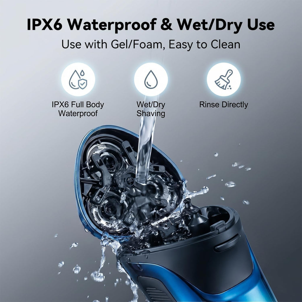Men's Wet & Dry Electric Shaver with Pop-up Trimmer - USB-C Rechargeable