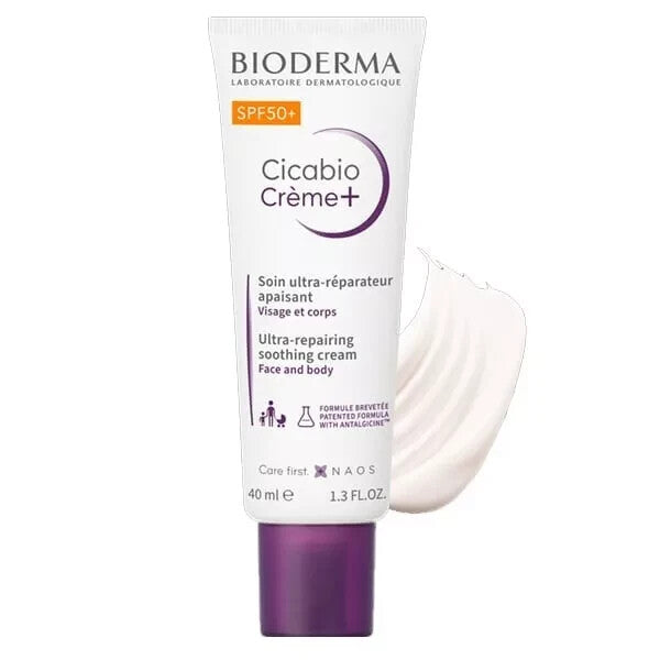 Bioderma Cicabio Cream SPF 50+ for Face and Body 40ml - Skin Repair & Scar Prevention