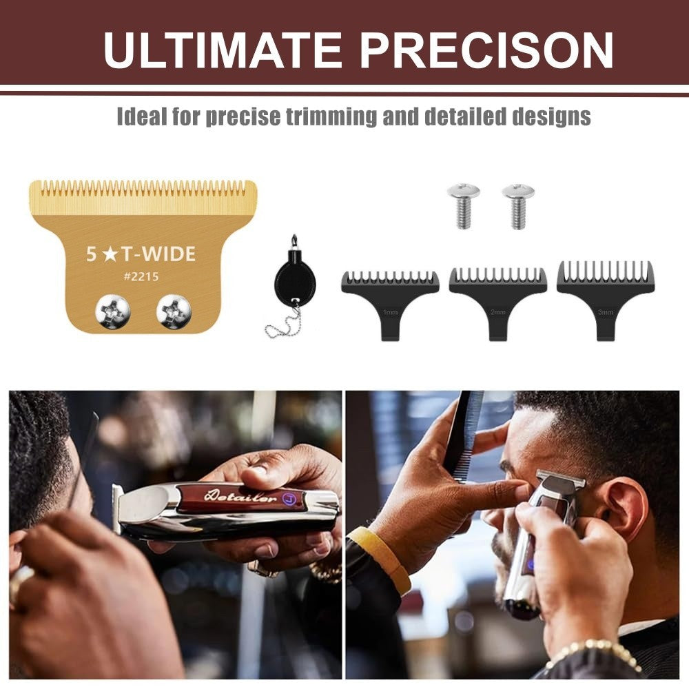 Replacement T Wide Blade for Wahl Detailer Li Trimmer 8081 8171 - 2 Pack