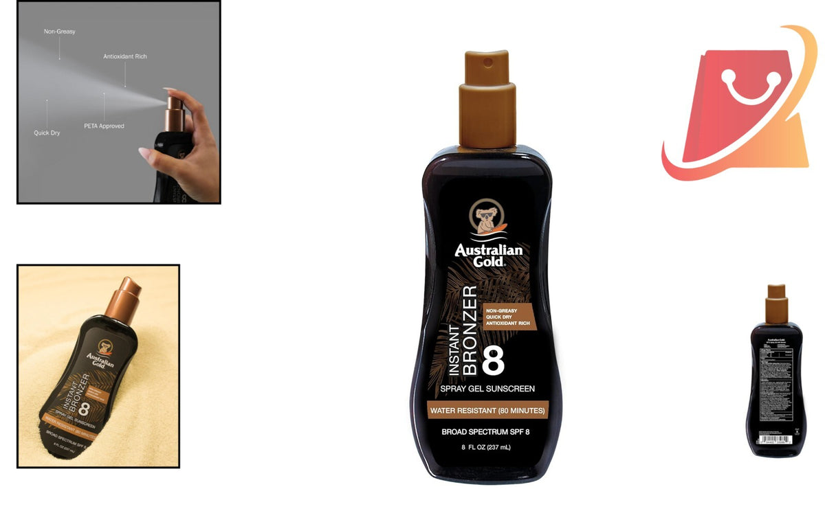 Moisturizing Sunscreen with SPF 8 and Instant Bronzer - Water Resistant