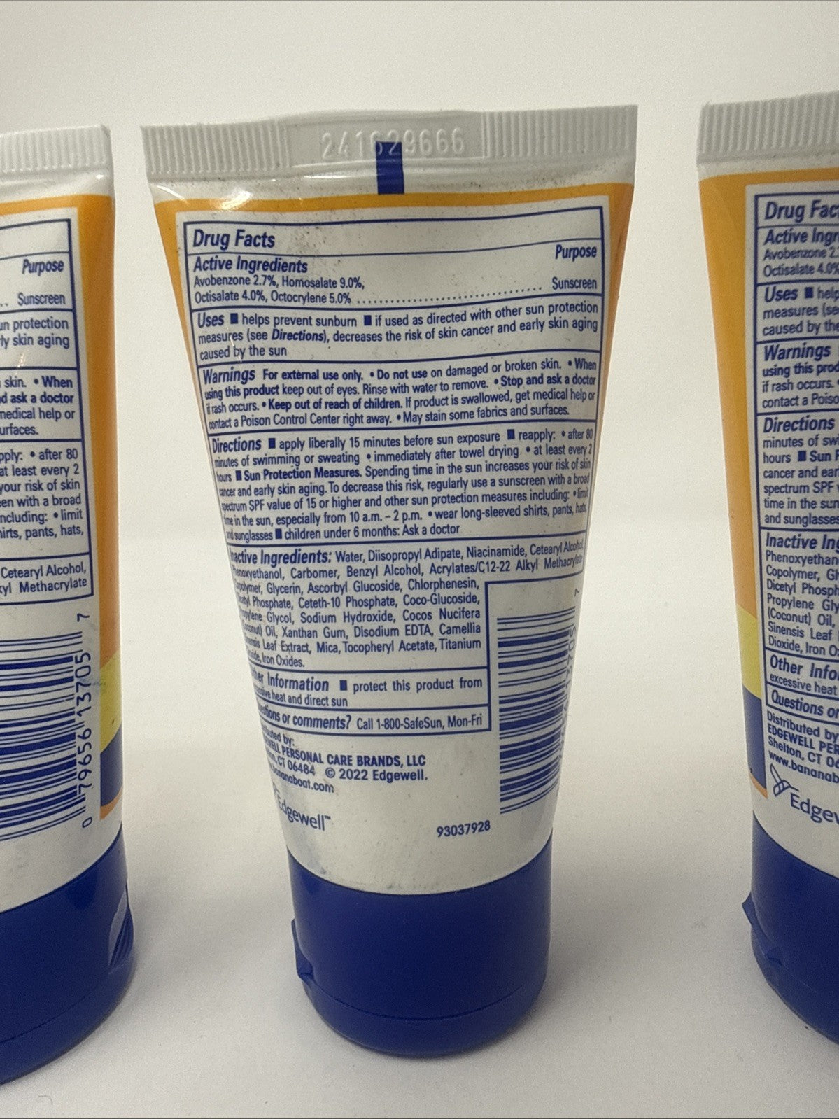 SPF 50 Sunscreen Lotion with Vitamins C & B3 - Pack of 3, 4.5 Oz