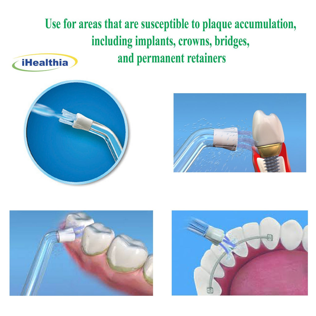 Replacement Dental Plaque Seeker Tips for Water Flossers - 4 Pack