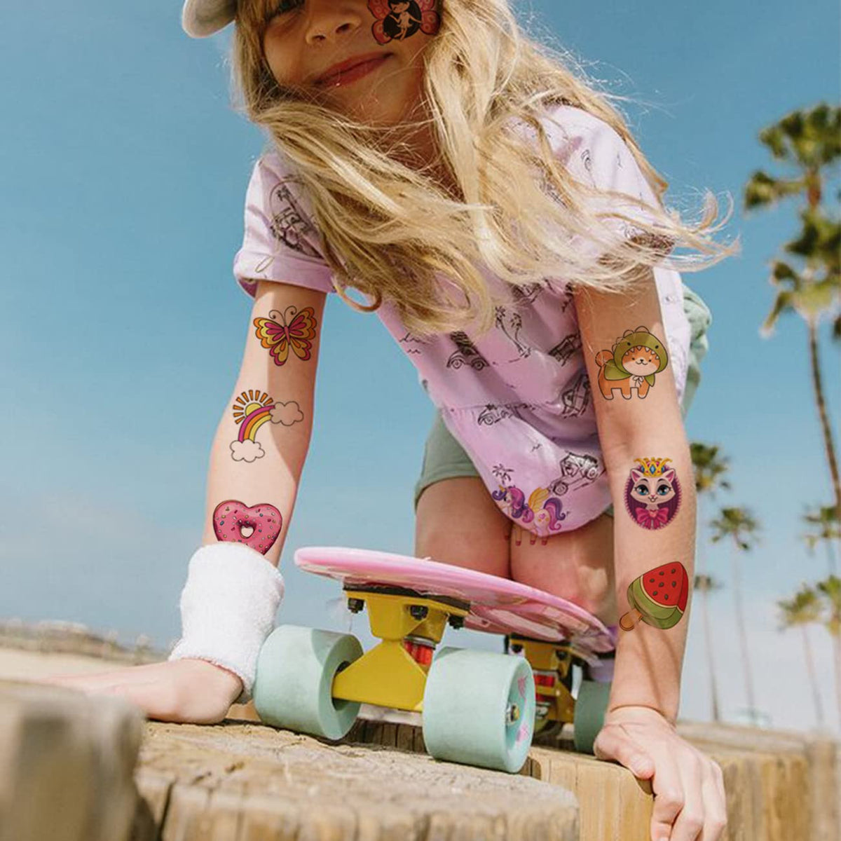 204 Pack Kids Temporary Tattoos - Individually Wrapped Fun Party Tattoos