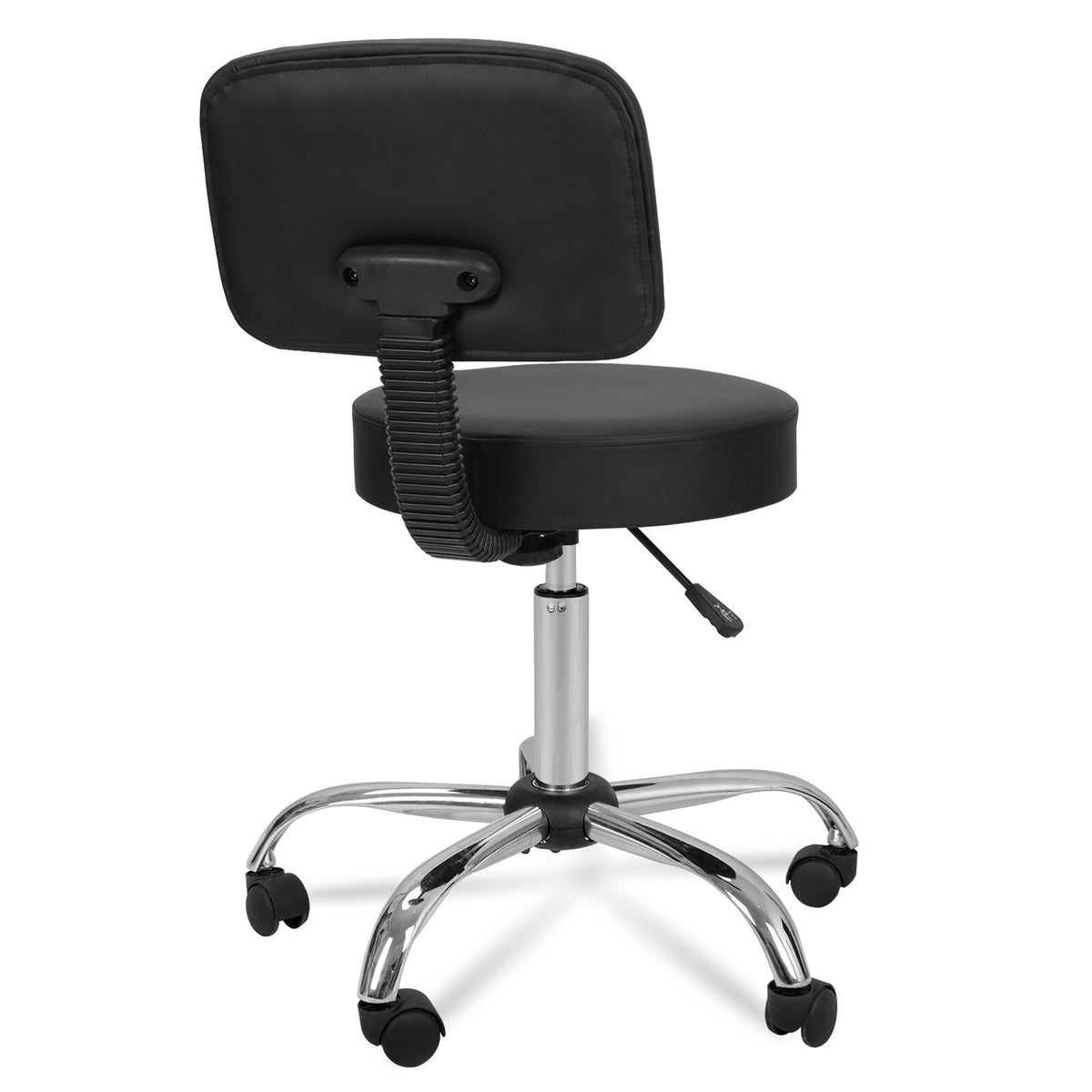 Adjustable Hydraulic Salon Stool with Backrest for Spa & Hairdressing