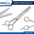 6.5-Inch Double Teeth Hair Thinning Scissors for Salon & Barber Use
