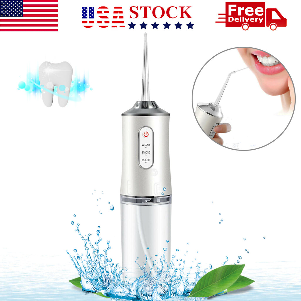 Cordless Water Flosser Dental Oral Irrigator Travel Teeth Cleaner with 4 Tips