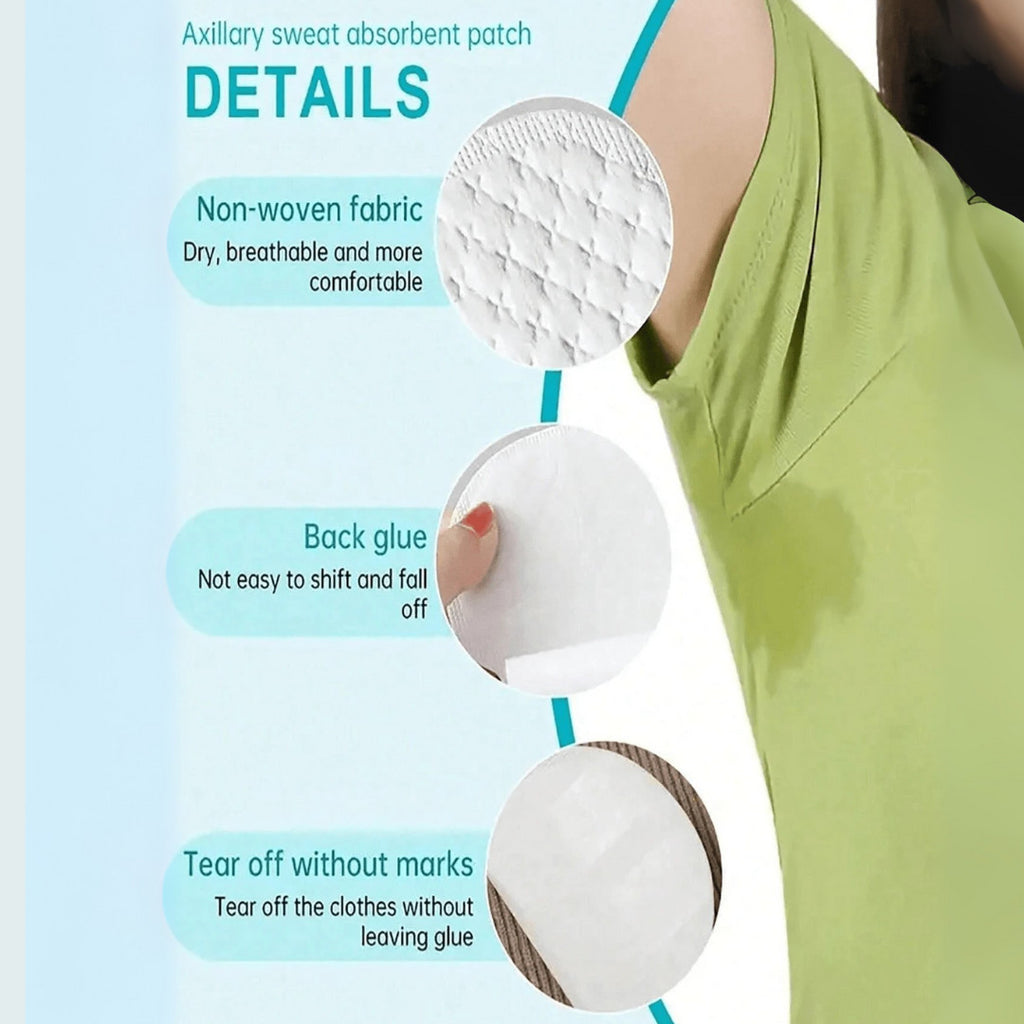 Disposable Underarm Sweat Pads - Odor & Sweat Blocker Shields for Men & Women