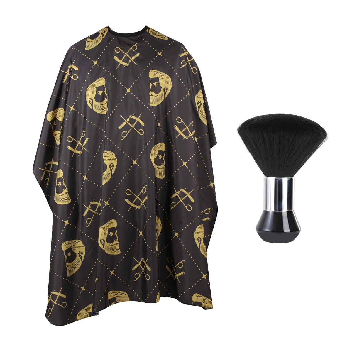 Professional Hair Cutting Cape with Neck Brush - Salon & Barber Kit