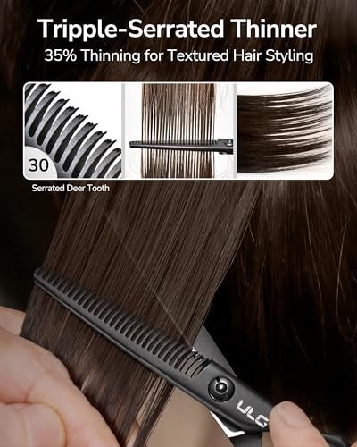 Professional Texturizing Hair Shears - 30 Teeth Stainless Steel Thinning Scissors