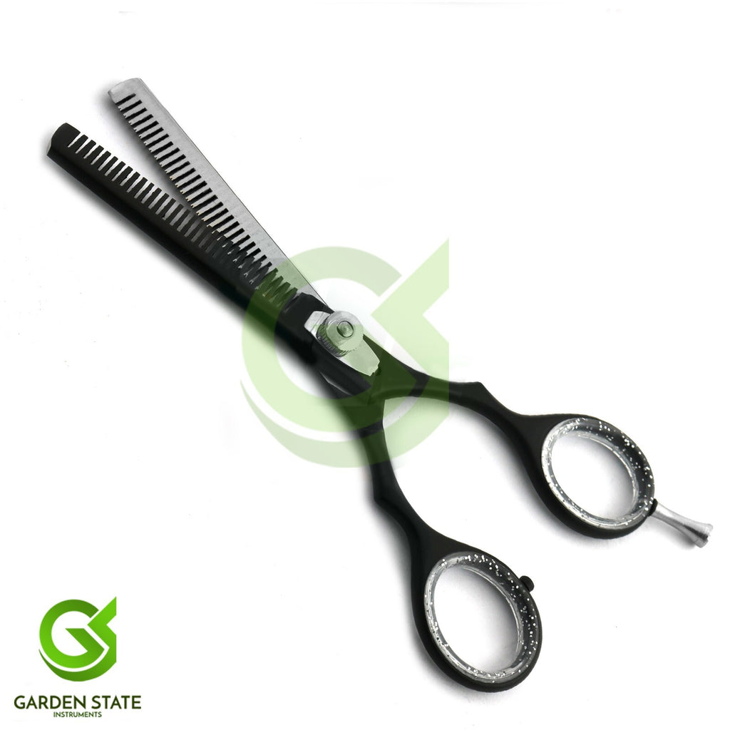 6 Inch Double Edge Thinning Haircut Scissors with Finger Rest for Barbers