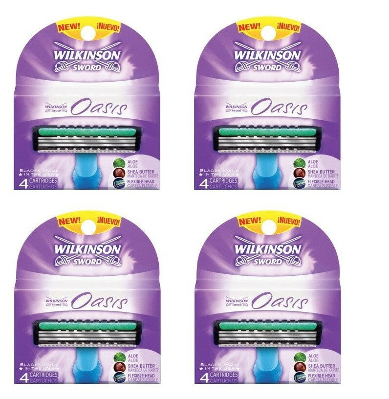 Wilkinson Oasis Triple Blade Razor Cartridges Refill 16 Pack - Compatible with Wilkinson Handles