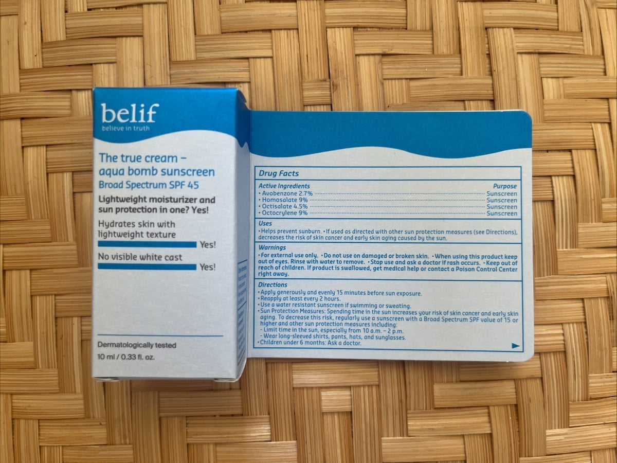Travel Size Hydrating Sunscreen SPF 45 - 2 Pack Aqua Bomb