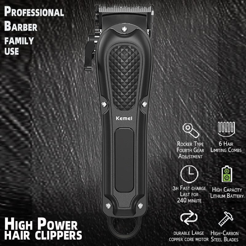 Cordless Hair Clippers & Beard Trimmer Kit - Professional Grooming Set for Men