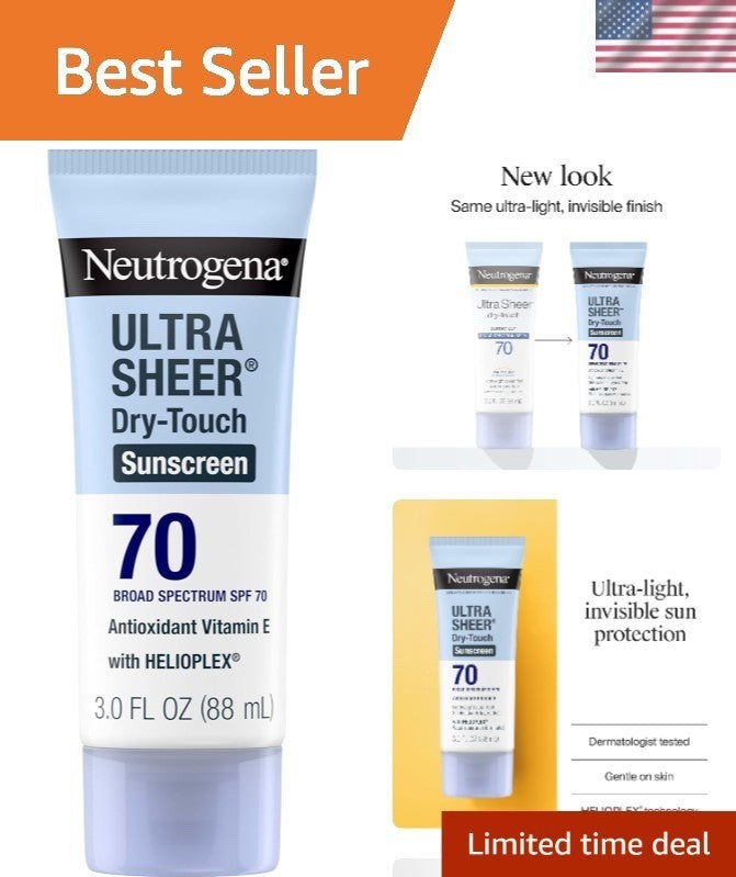 Neutrogena Ultra Sheer SPF 70 Dry-Touch Sunscreen Lotion Broad Spectrum Water Resistant