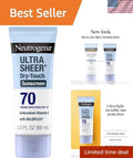 Neutrogena Ultra Sheer SPF 70 Dry-Touch Sunscreen Lotion Broad Spectrum Water Resistant