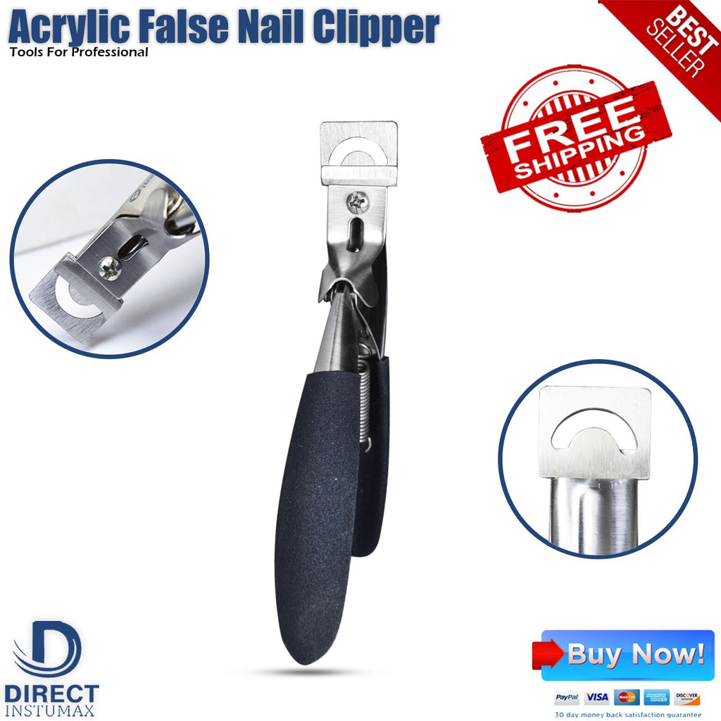 Acrylic Nail Clipper for False Nails, Manicure Cutter & Tip Trimmer