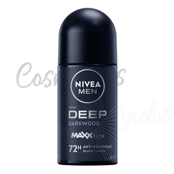 Deep Black Anti-Perspirant Roll-On Deodorant for Men, Sweatproof, 50ml
