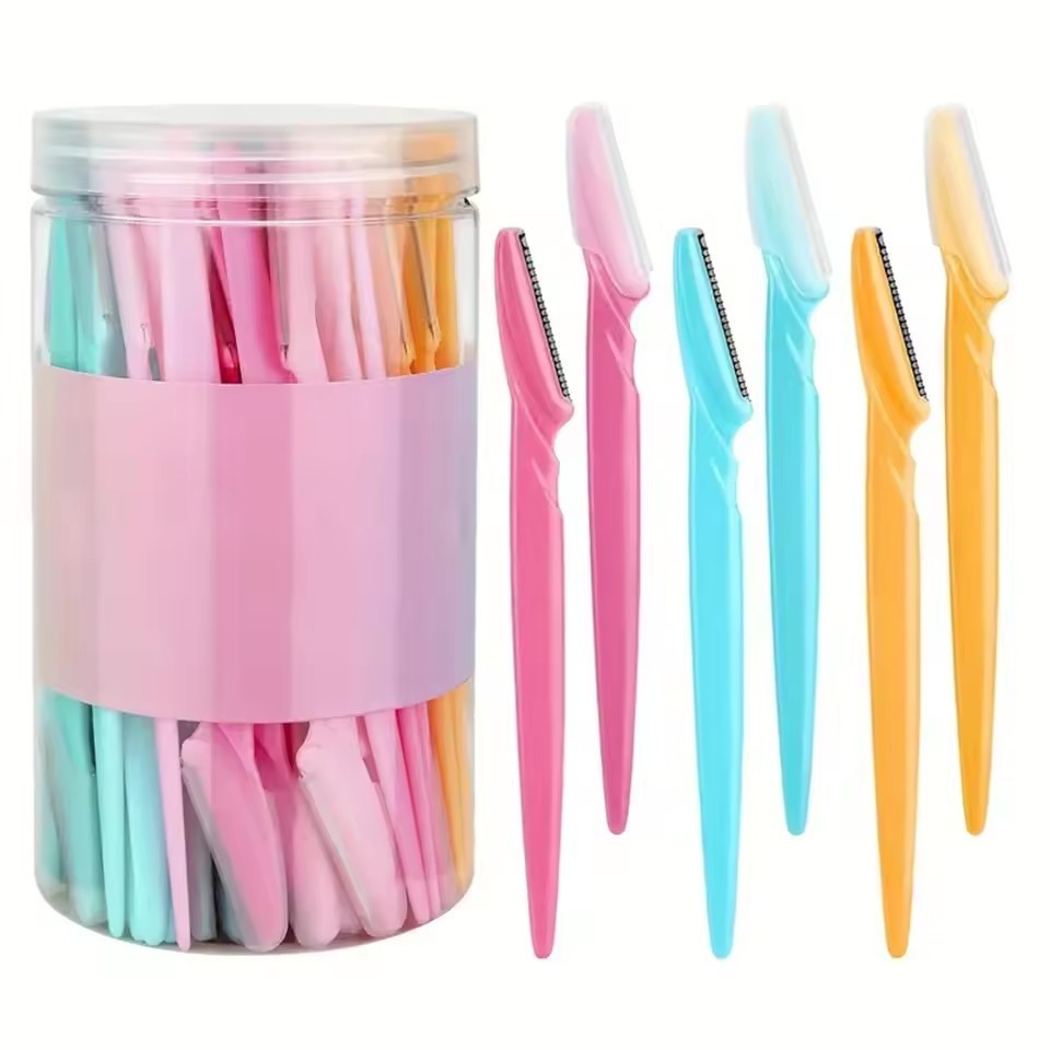 20/30/40 PCS Facial & Eyebrow Razors with Protective Cover - Hair Removal Tool