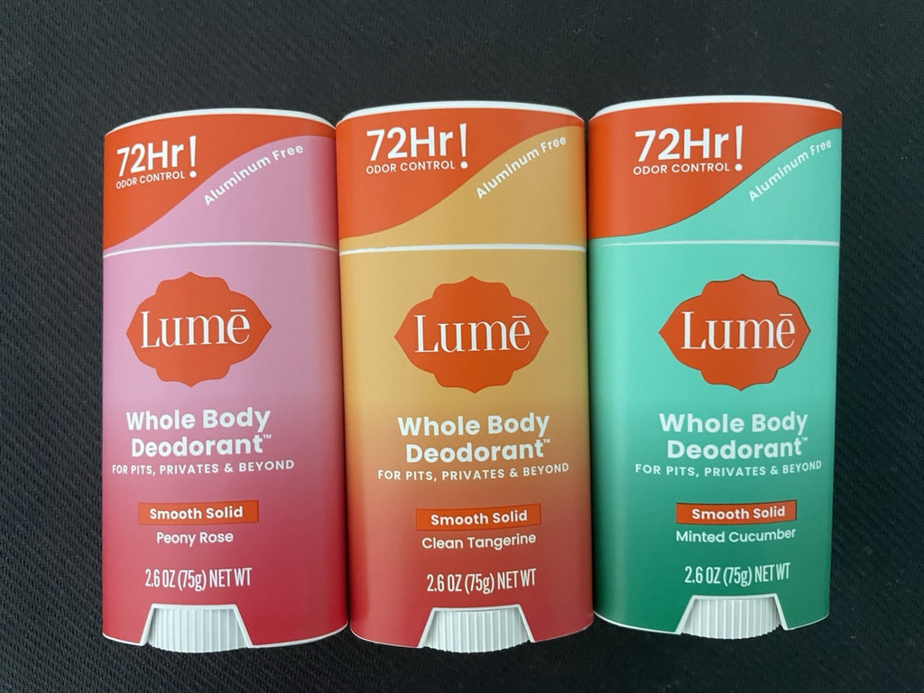 3-Pack Whole Body Deodorant - Assorted Scents 2.6 oz Each, Peony Rose Tangerine Mint Cucumber