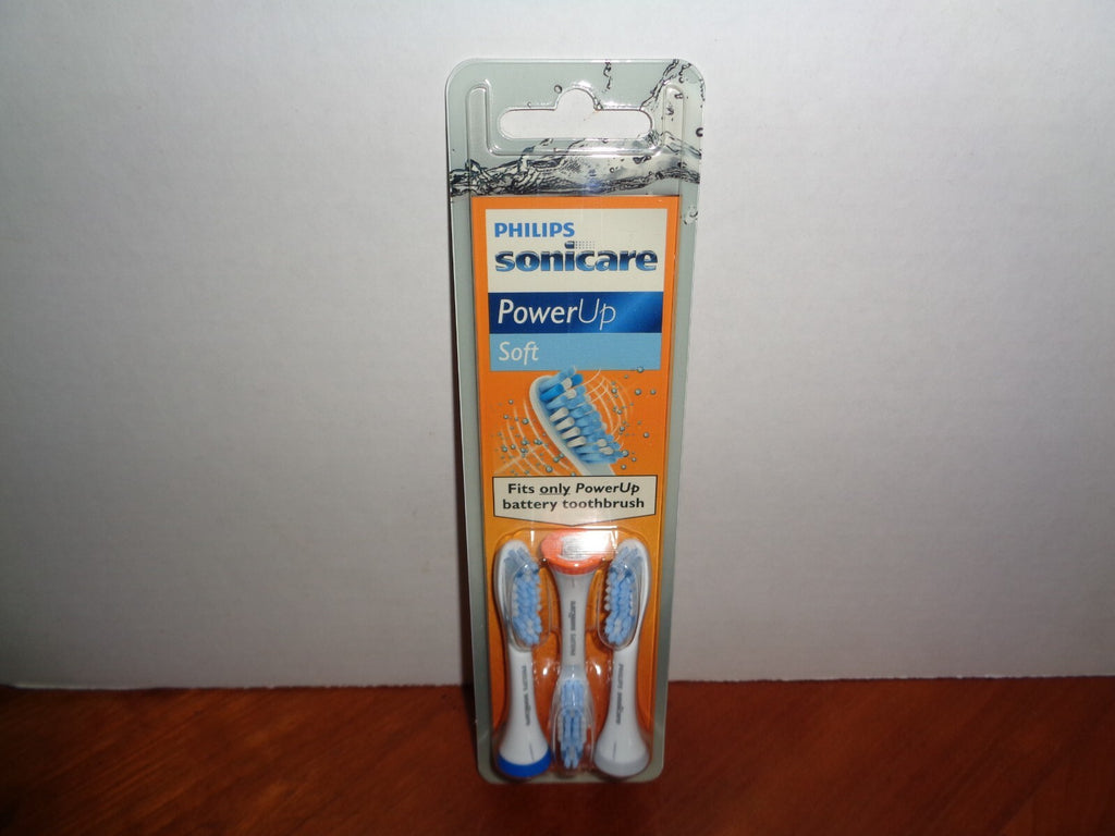 Philips Sonicare PowerUp Replacement Toothbrush Heads Soft 3 Pack