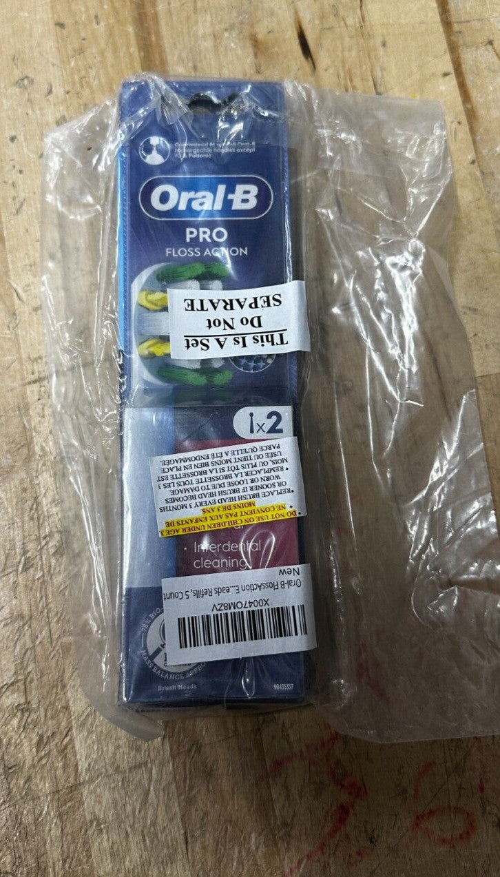 Electric Toothbrush Replacement Heads - Floss Action Refills 5 Pack