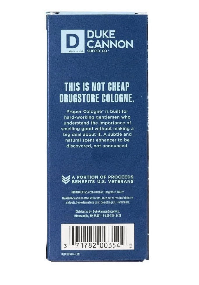 Duke Cannon Proper Cologne Huron Fresh Water Neroli 1.7 fl oz - Men's Fragrance