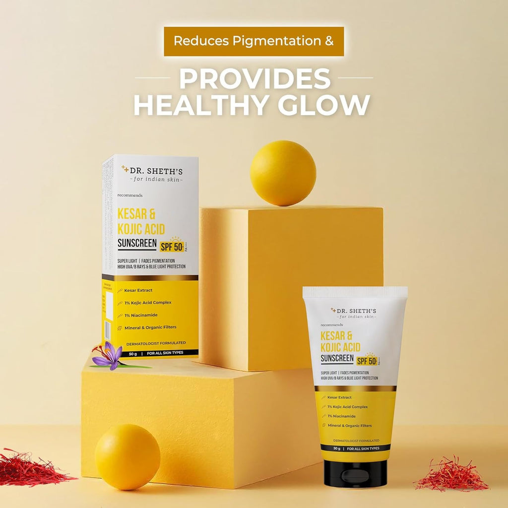 Kesar & Kojic Acid Sunscreen SPF 50 PA++++ - 50g Sun Protection Lotion