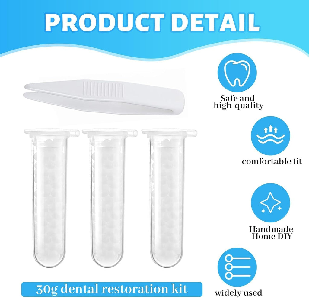 Dental Repair Kit Moldable Thermal Beads for Missing or Broken Teeth