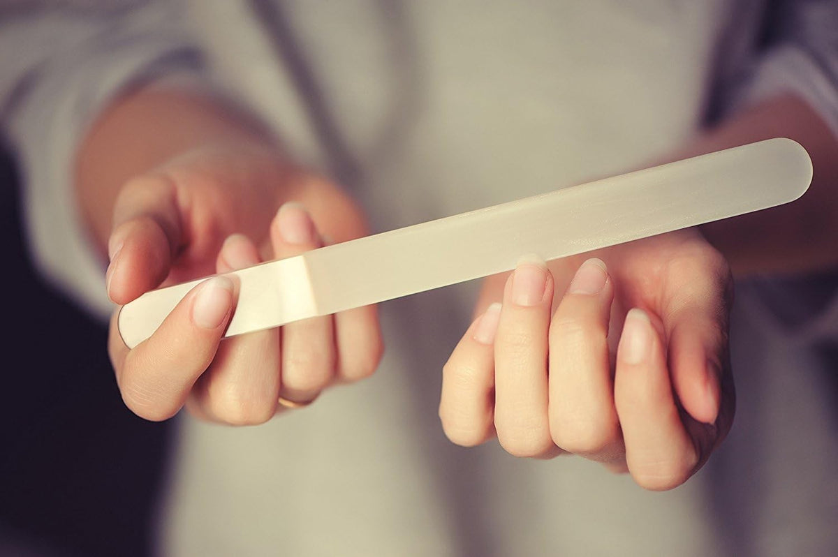 Large Czech Tempered Glass Nail File - Handmade, Durable & Gentle on Nails