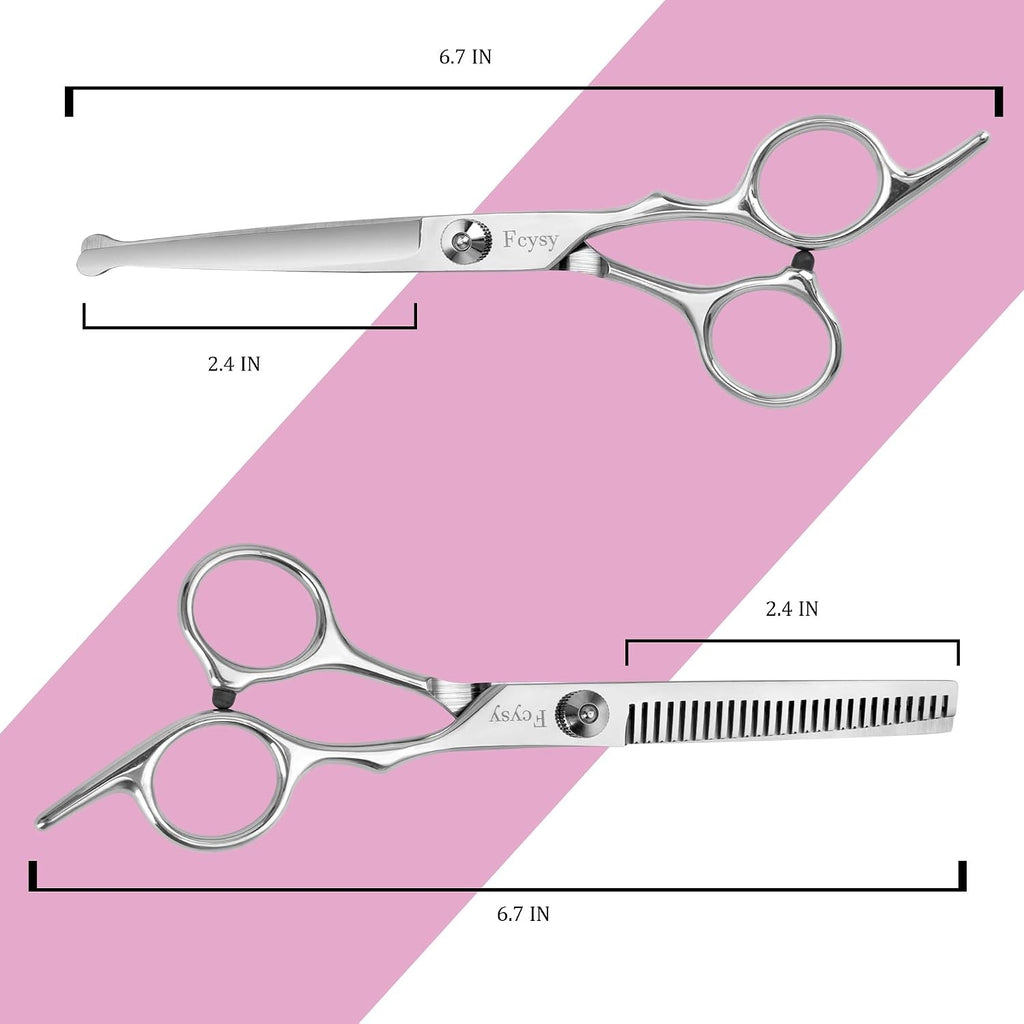 Kids Haircutting Kit with Stainless Steel Scissors & Accessories for Home Use