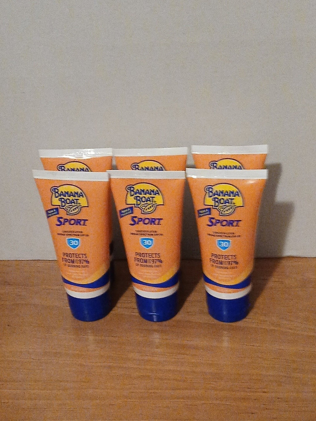 Banana Boat Sport Sunscreen Lotion SPF 30, 3 fl oz - Pack of 6