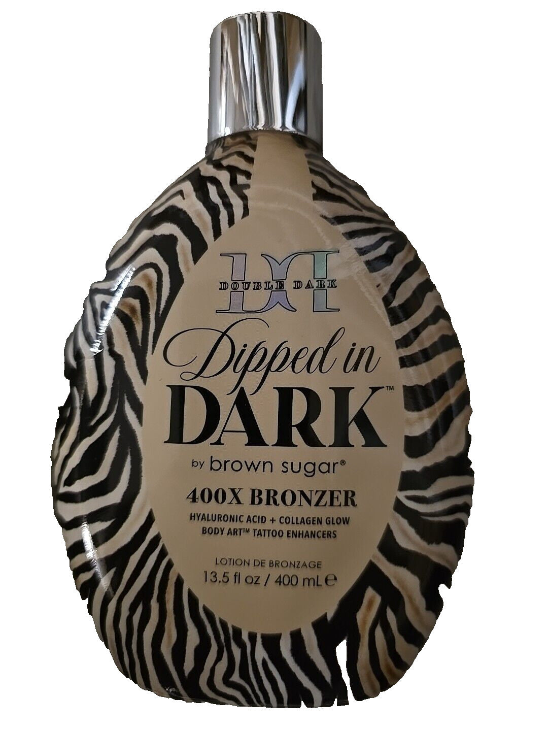 Brown Sugar Double Dark Dipped in Dark 400X Bronzer Tanning Lotion 13.5 oz